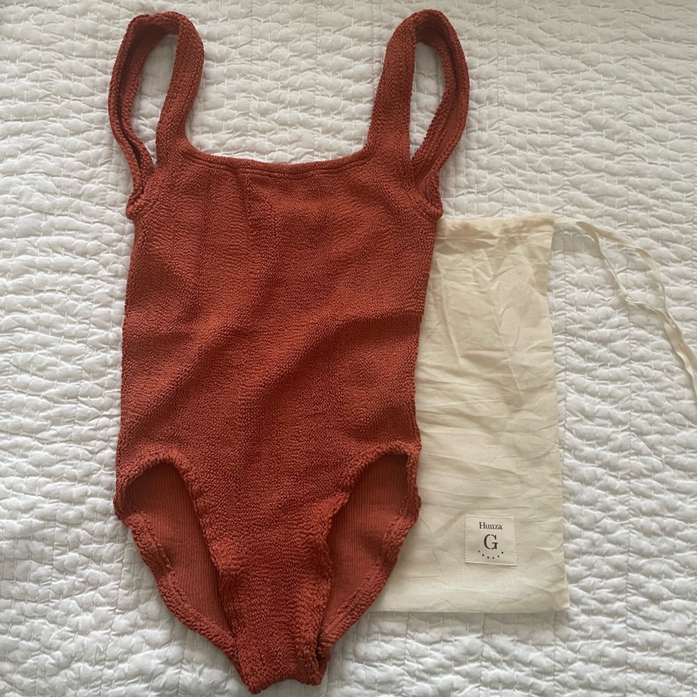 Hunza G Square Neck Swim bathing suit bikini one piece swim suit